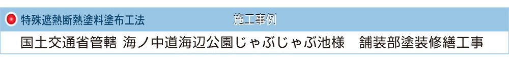 特殊遮熱断熱塗料 国土交通省管轄 海ノ中道海辺公園じゃぶじゃぶ池様 舗装部塗装修繕工事